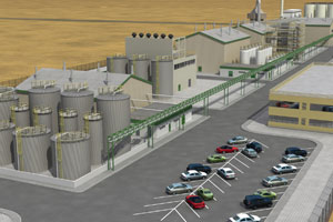 Animation of a chemical production plant in the U. A. E.
